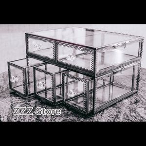 Glass Makeup Organizer
